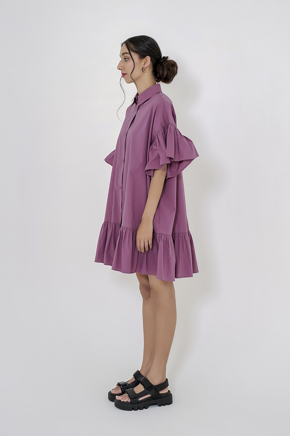 Purple A-Line Mini Dress